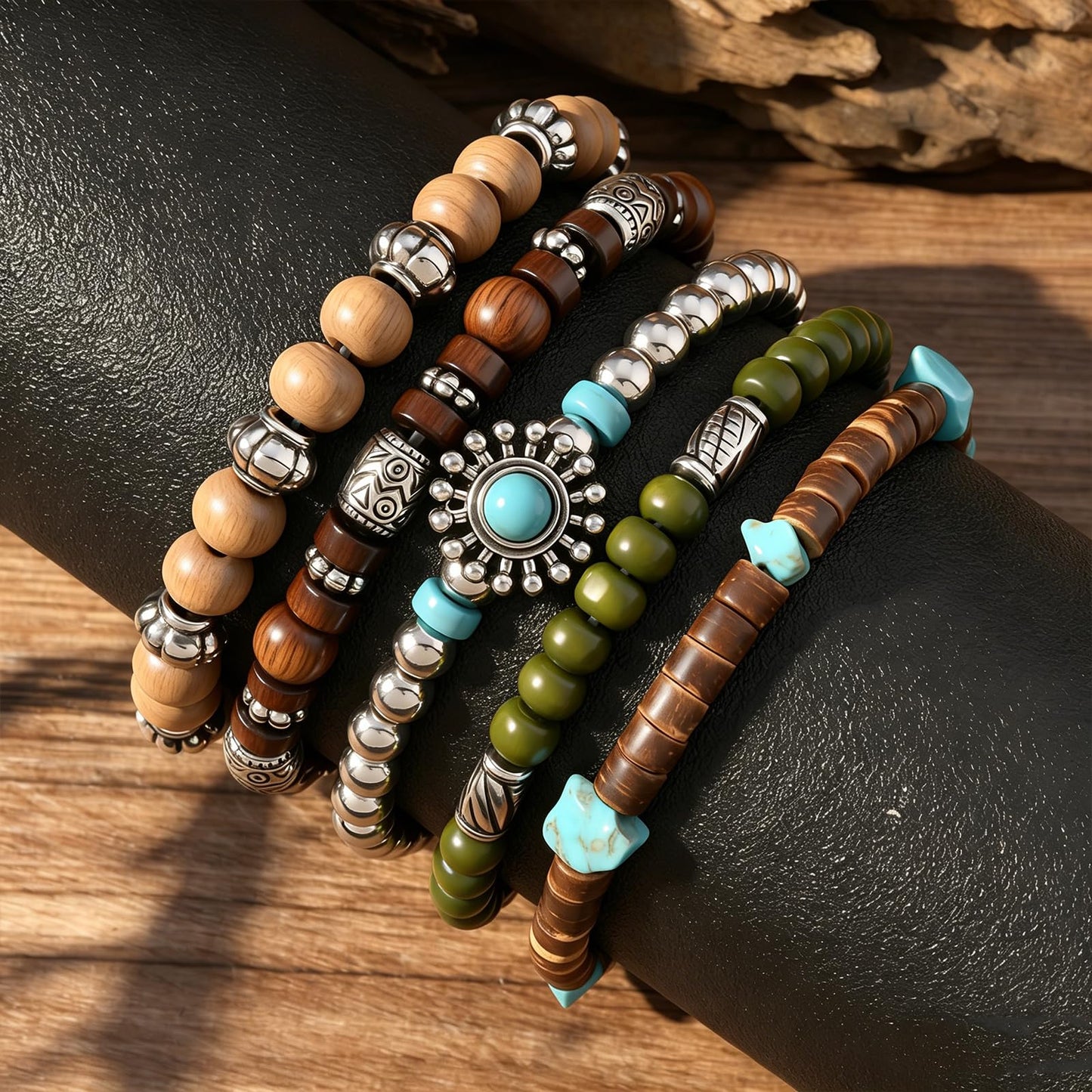 Gothic Bracelet Adjustable Punk Braided Leather Multilayer Grunge Set Bracelets Emo Metal Cuff Wrap Bangles Meaningful Gift