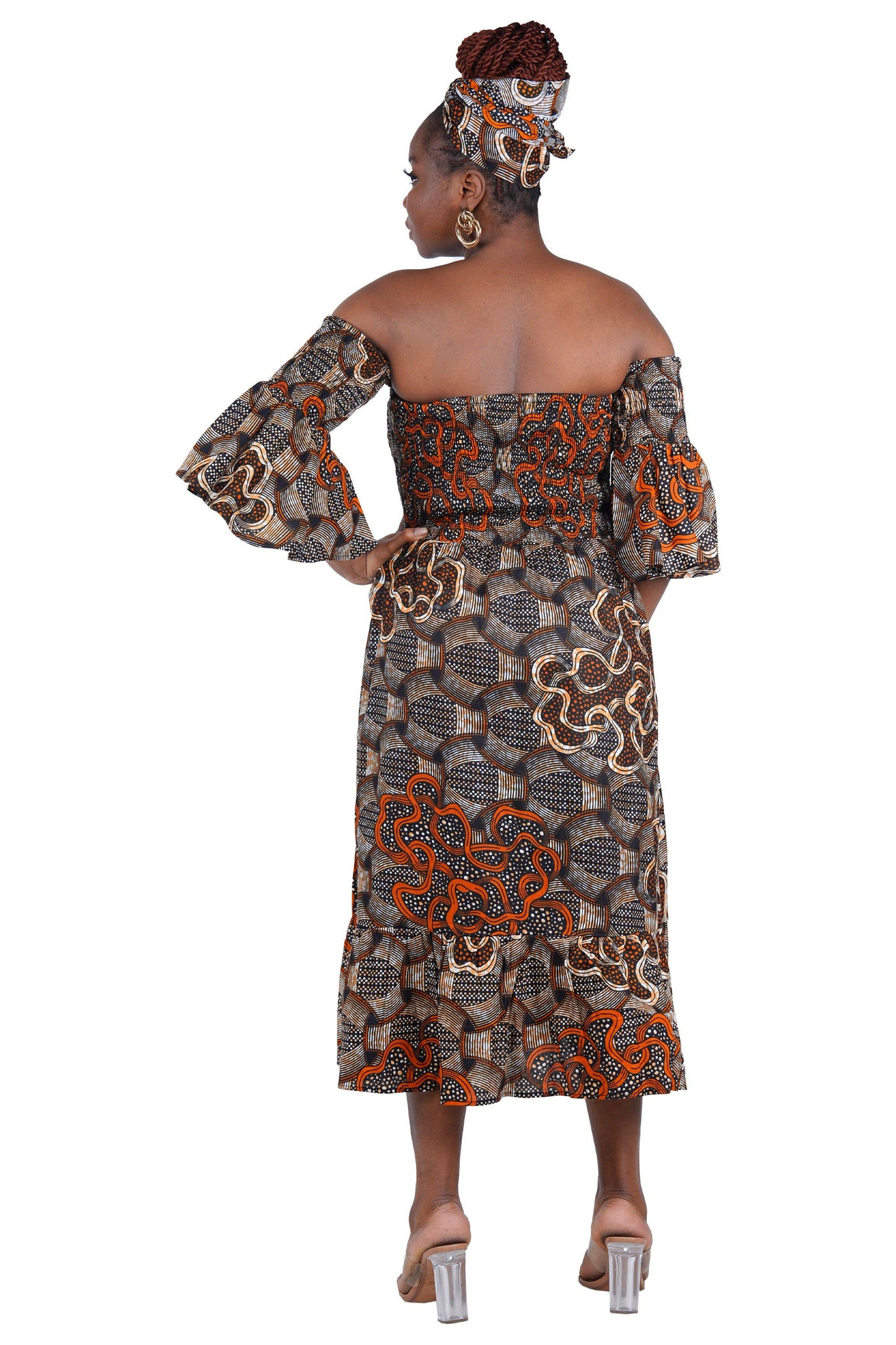 Smocked Off-the-Shoulder Cotton Dress | One Size