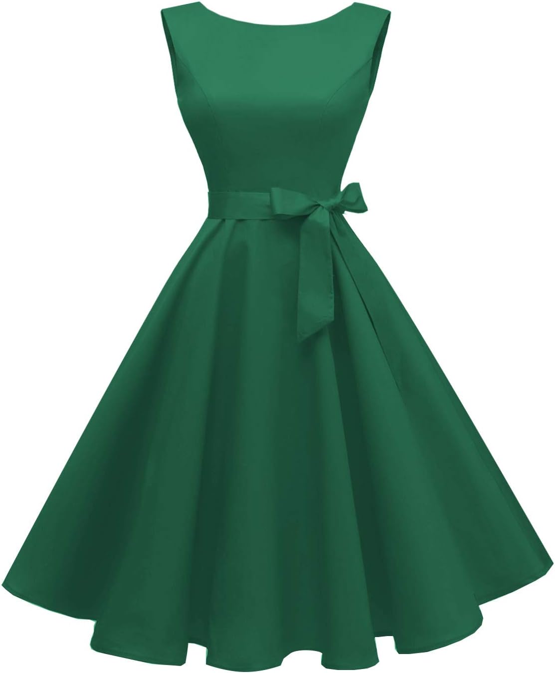 Hanpceirs Women's Boatneck Sleeveless Swing Vintage 1950s Cocktail Dress New