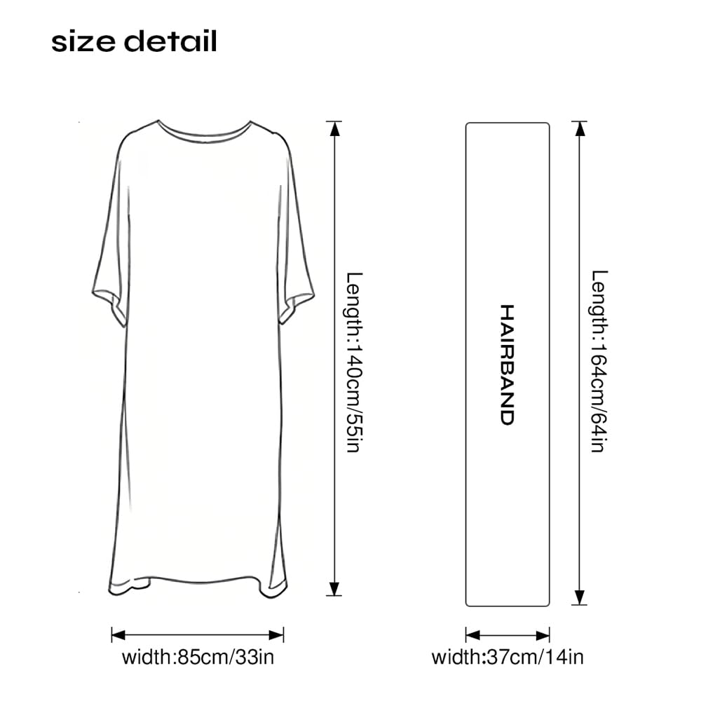 Moo Moos for Women Kaftan Dresses+Scarf for Women Plus Size Bathing Suit Cover up Caftan Maxi Beach Dresses