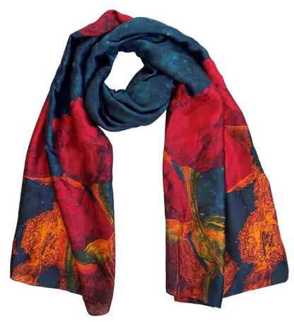 Acotavie Scarfs for Women Dressy Fashion Scarves Long Floral Pattern Scarf