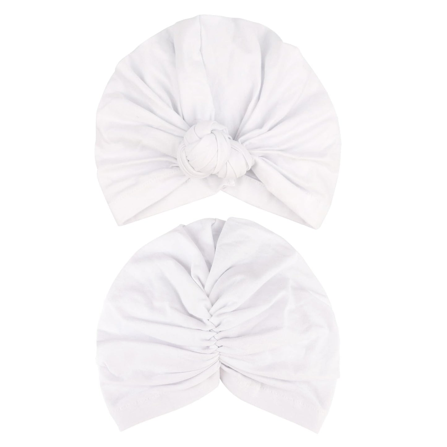 DRESHOW 5 Pack Knotted Headwraps for Women African Turban Pre-Knotted Beanie Headwraps Hair Covers