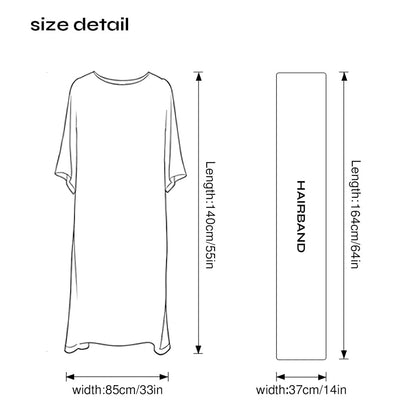 Moo Moos for Women Kaftan Dresses+Scarf for Women Plus Size Bathing Suit Cover up Caftan Maxi Beach Dresses