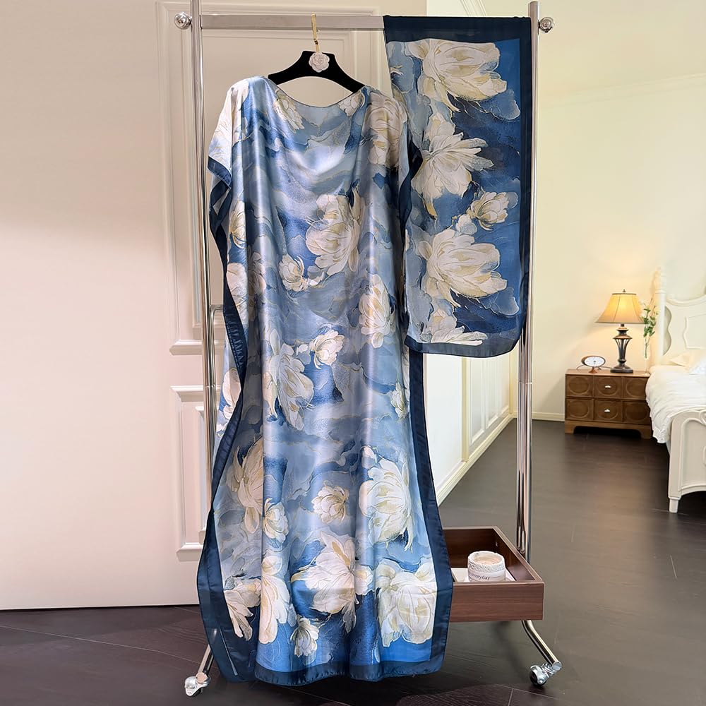 Moo Moos for Women Kaftan Dresses+Scarf for Women Plus Size Bathing Suit Cover up Caftan Maxi Beach Dresses