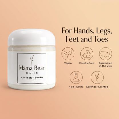 Mama Bear Oasis Magnesium Cream - Magnesium Lotion for Feet (Pack of 1)