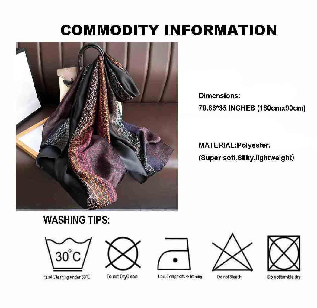 Acotavie Scarfs for Women Dressy Fashion Scarves Long Floral Pattern Scarf