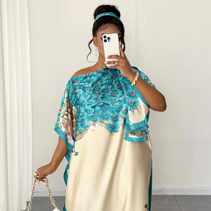 Moo Moos for Women Kaftan Dresses+Scarf for Women Plus Size Bathing Suit Cover up Caftan Maxi Beach Dresses