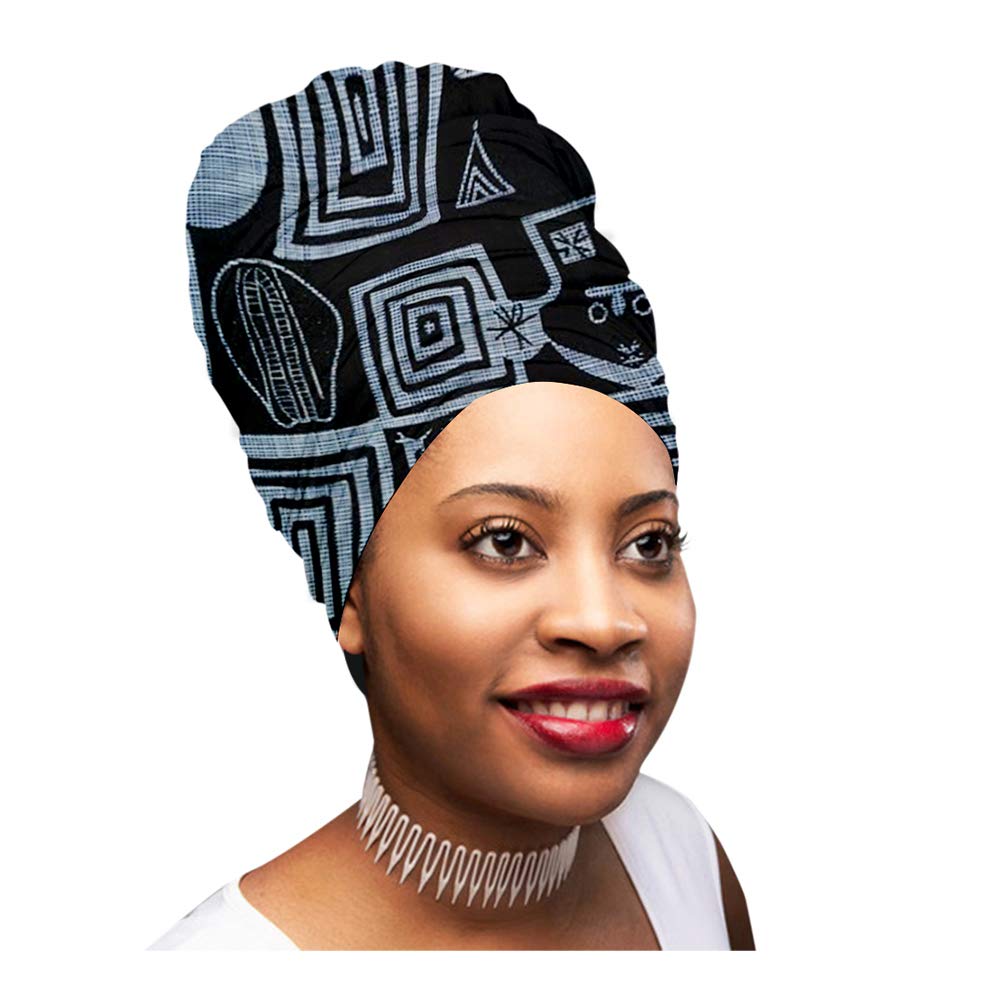 Ankara African Print Soft Headwraps Headband Long Hair Head Wrap Scarf Turban Tie Jersey Knit African head wraps