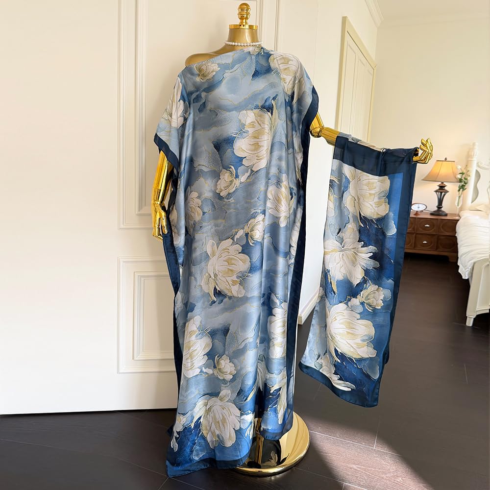 Moo Moos for Women Kaftan Dresses+Scarf for Women Plus Size Bathing Suit Cover up Caftan Maxi Beach Dresses
