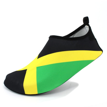 Water Shoes for Women and Men Quick-Dry Swim Beach Shoes for Outdoor Surfing Yoga Exercise Jamaica Flag Caribbean Reggae Rasta