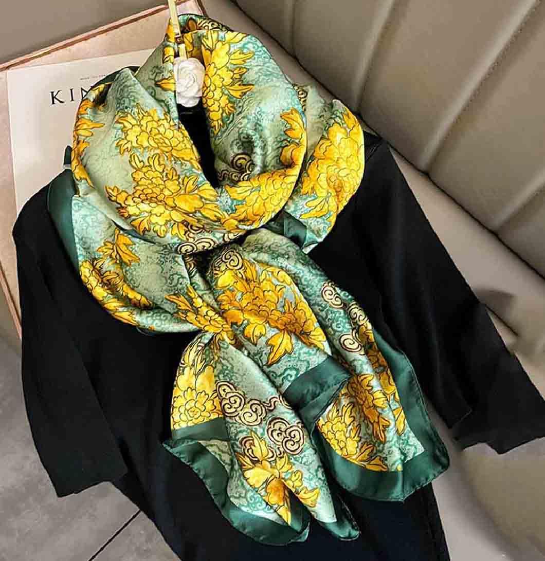 Acotavie Scarfs for Women Dressy Fashion Scarves Long Floral Pattern Scarf