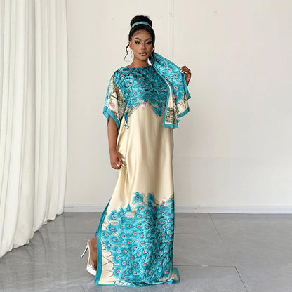 Moo Moos for Women Kaftan Dresses+Scarf for Women Plus Size Bathing Suit Cover up Caftan Maxi Beach Dresses