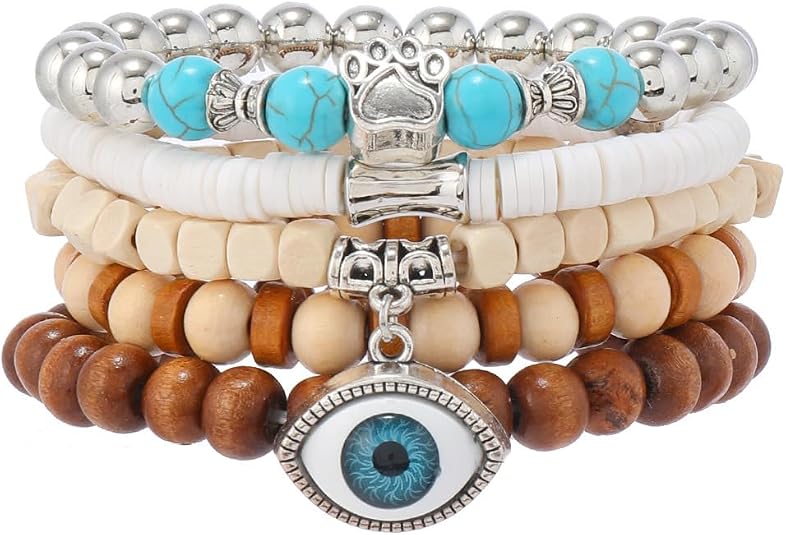 Gothic Bracelet Adjustable Punk Braided Leather Multilayer Grunge Set Bracelets Emo Metal Cuff Wrap Bangles Meaningful Gift