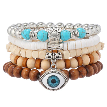 Gothic Bracelet Adjustable Punk Braided Leather Multilayer Grunge Set Bracelets Emo Metal Cuff Wrap Bangles Meaningful Gift