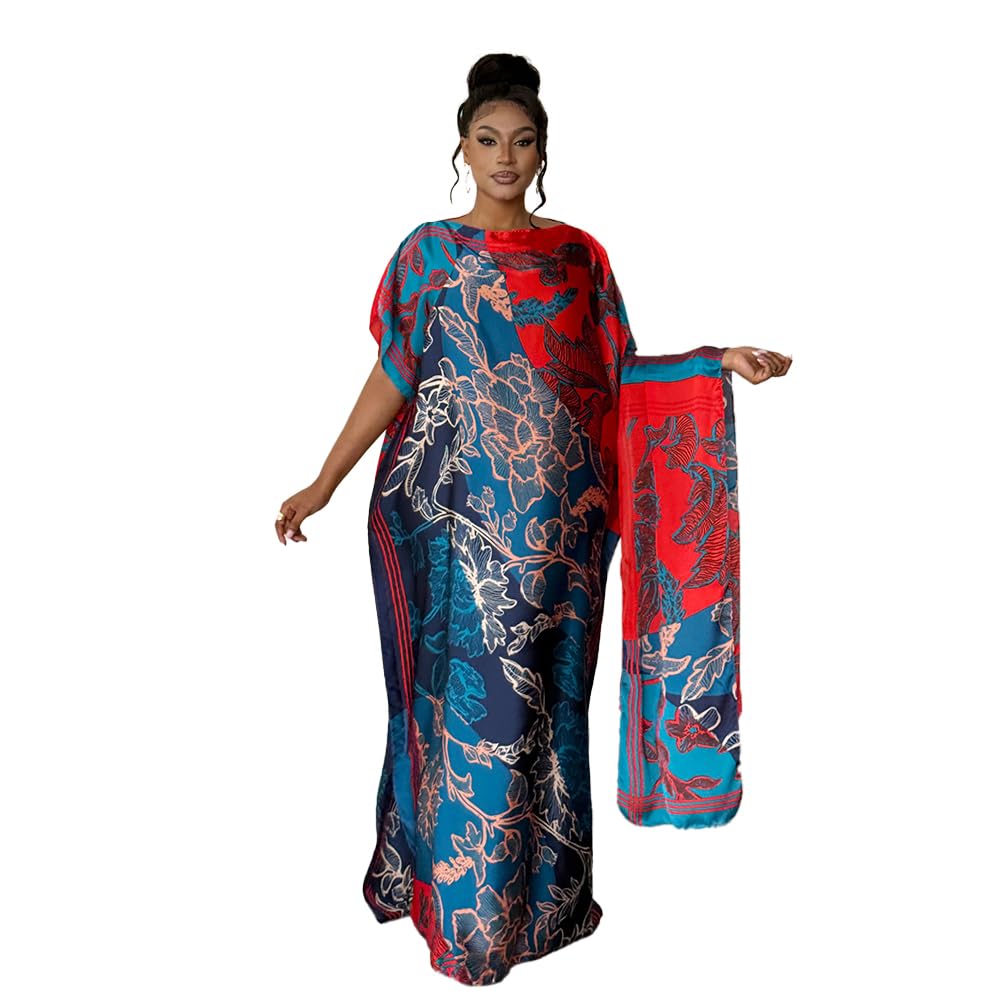 Moo Moos for Women Kaftan Dresses+Scarf for Women Plus Size Bathing Suit Cover up Caftan Maxi Beach Dresses