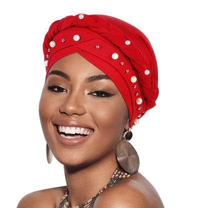 African Women Turban Caps Pre-Tied Twisted Turbans Head Scarf for Women Hair Wraps Cover Beanie Cancer Chemo Headwear