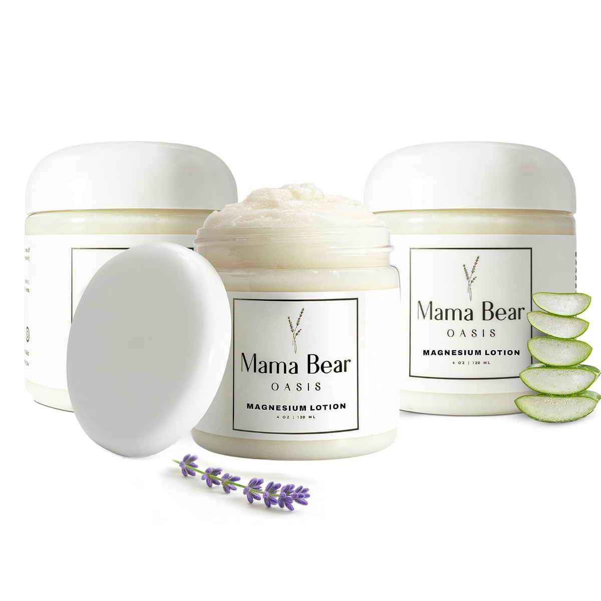 Mama Bear Oasis Magnesium Cream - Magnesium Lotion for Feet (Pack of 1)