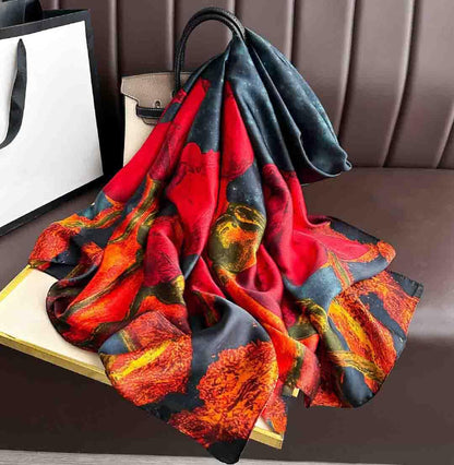 Acotavie Scarfs for Women Dressy Fashion Scarves Long Floral Pattern Scarf