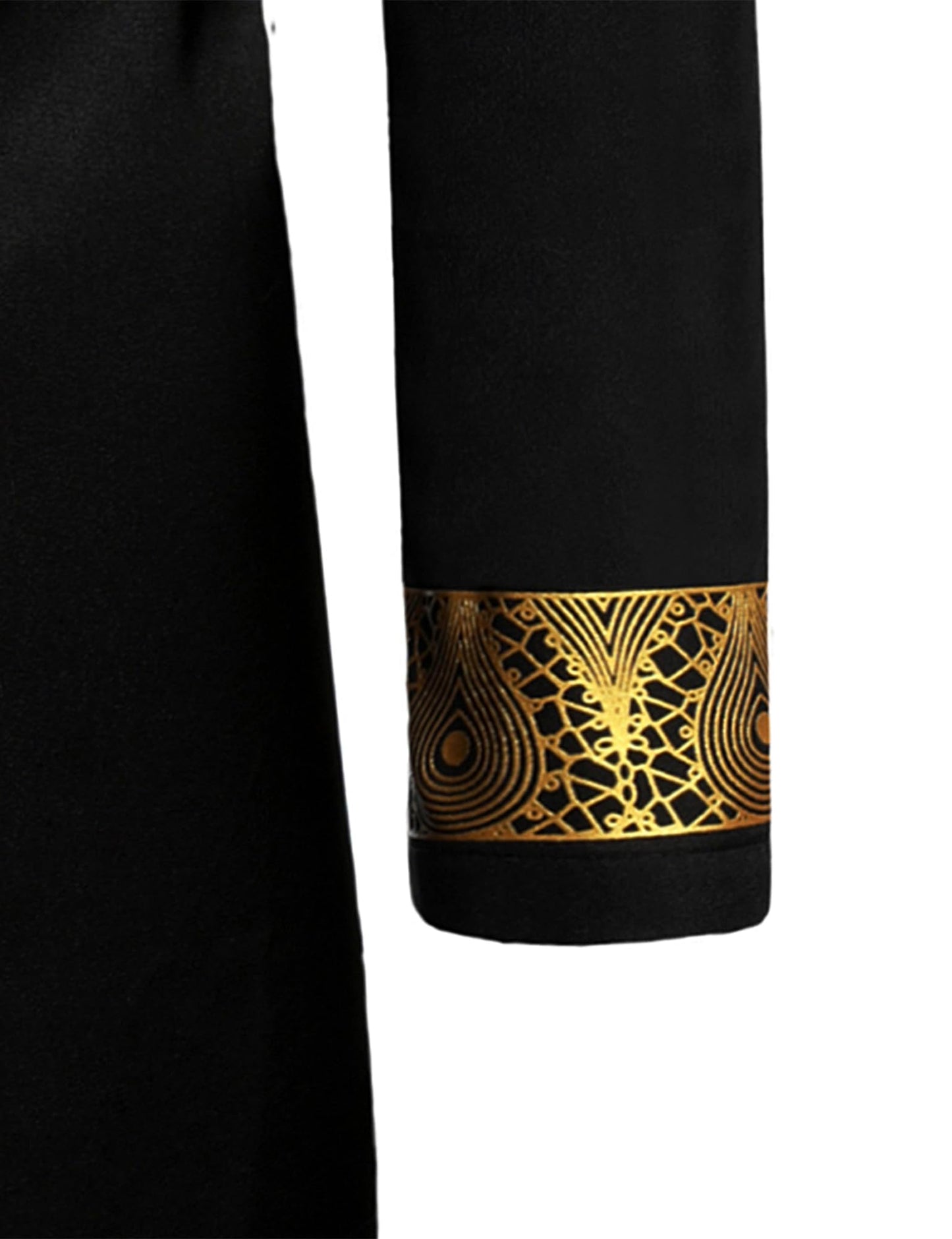 LucMatton Men's 2 Piece Outfits Long Sleeve Button Down African Dashiki Shirts and Pants Set Traditional Ethnic Suits