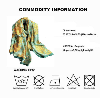 Acotavie Scarfs for Women Dressy Fashion Scarves Long Floral Pattern Scarf