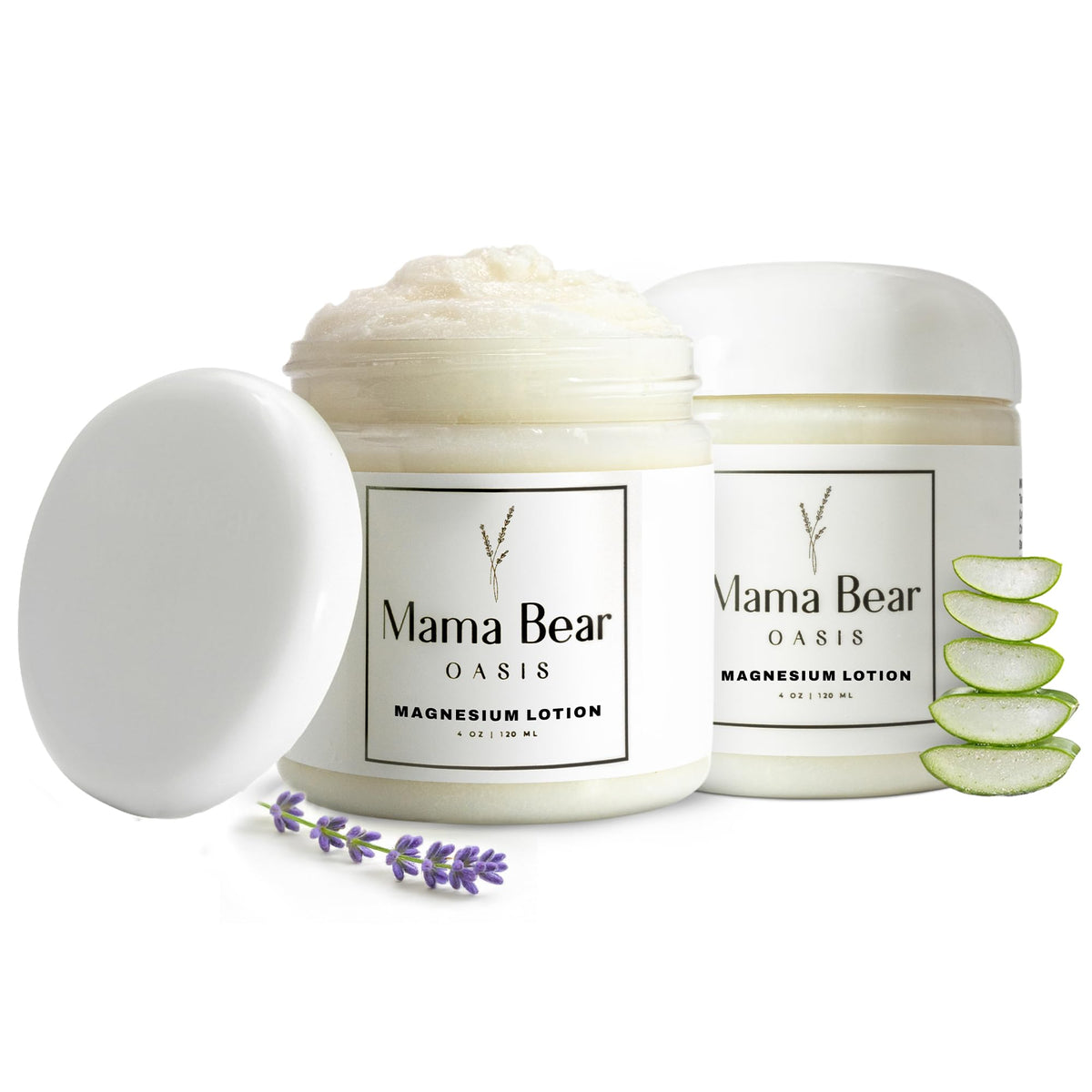 Mama Bear Oasis Magnesium Cream - Magnesium Lotion for Feet (Pack of 1)