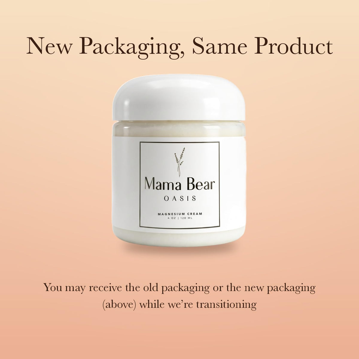 Mama Bear Oasis Magnesium Cream - Magnesium Lotion for Feet (Pack of 1)
