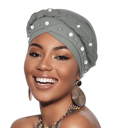 African Women Turban Caps Pre-Tied Twisted Turbans Head Scarf for Women Hair Wraps Cover Beanie Cancer Chemo Headwear