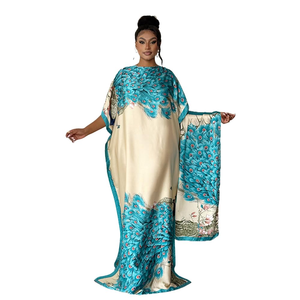 Moo Moos for Women Kaftan Dresses+Scarf for Women Plus Size Bathing Suit Cover up Caftan Maxi Beach Dresses