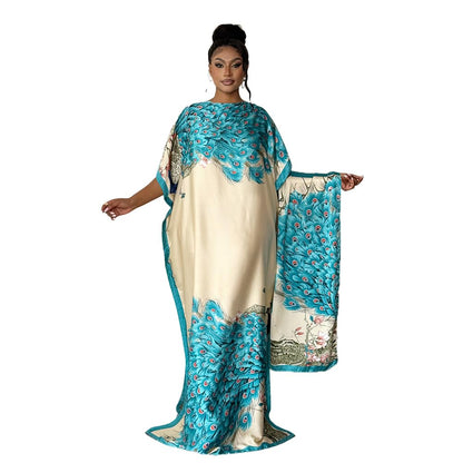 Moo Moos for Women Kaftan Dresses+Scarf for Women Plus Size Bathing Suit Cover up Caftan Maxi Beach Dresses