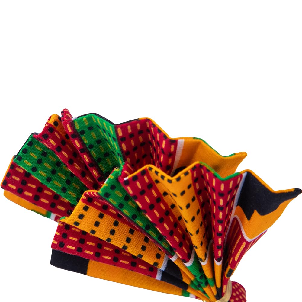 African Earrings for Women Kente Print Dangle Earring Fan-Shaped