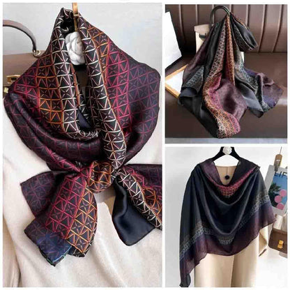 Acotavie Scarfs for Women Dressy Fashion Scarves Long Floral Pattern Scarf