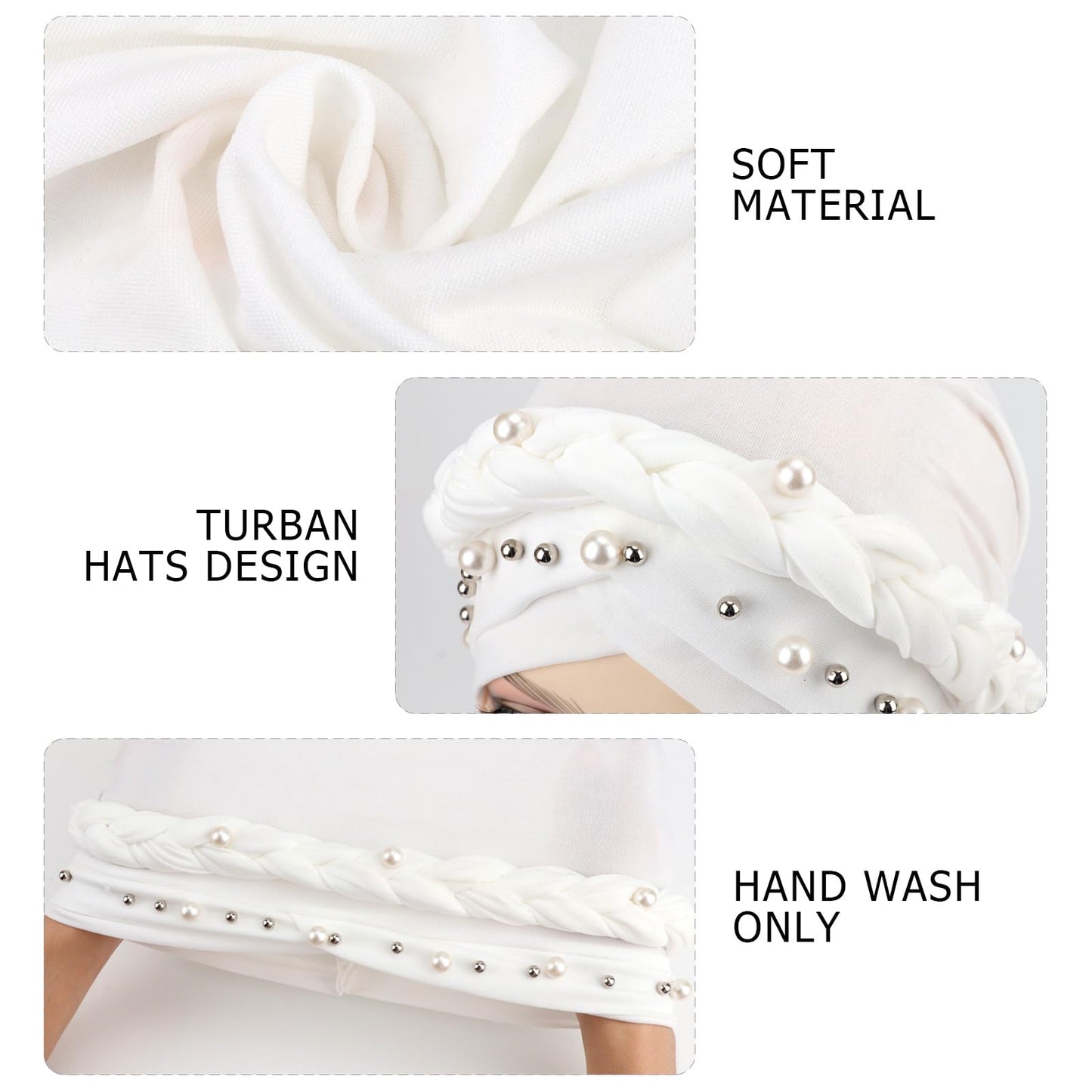 African Women Turban Caps Pre-Tied Twisted Turbans Head Scarf for Women Hair Wraps Cover Beanie Cancer Chemo Headwear