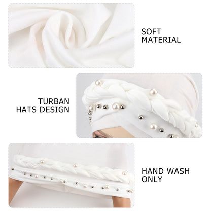 African Women Turban Caps Pre-Tied Twisted Turbans Head Scarf for Women Hair Wraps Cover Beanie Cancer Chemo Headwear