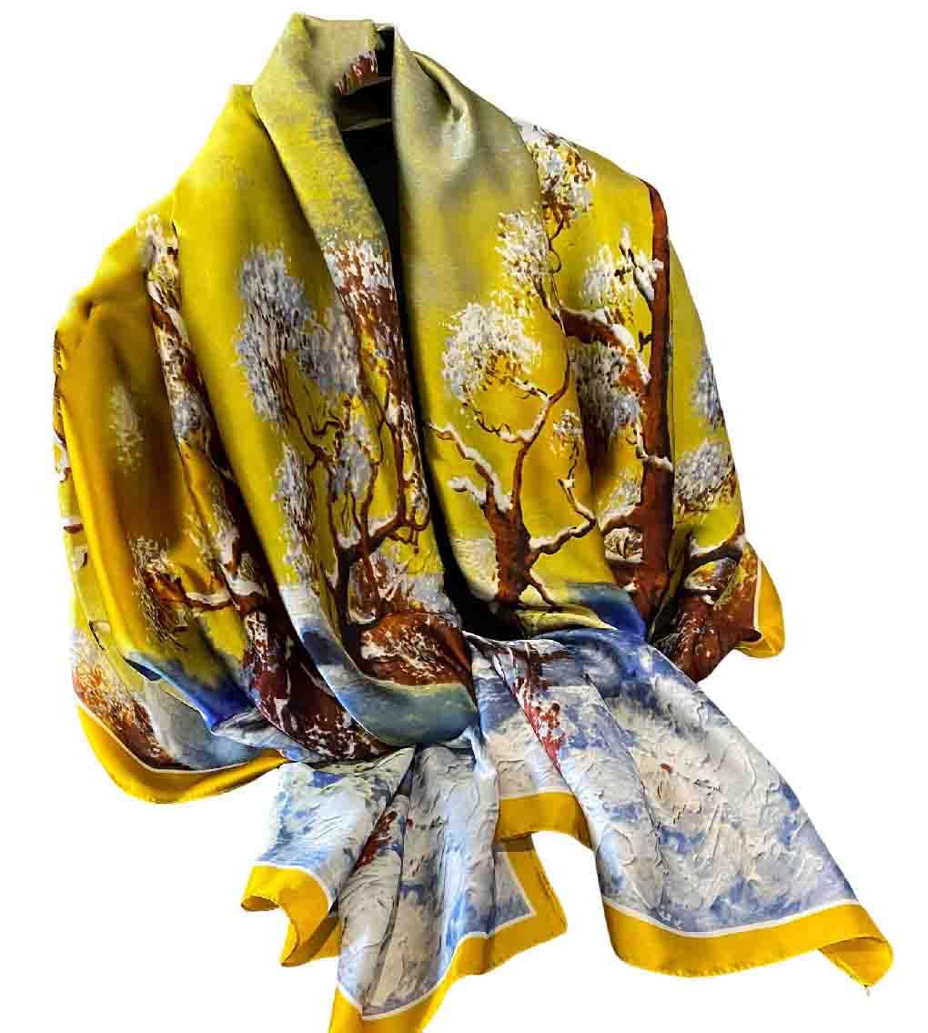Acotavie Scarfs for Women Dressy Fashion Scarves Long Floral Pattern Scarf