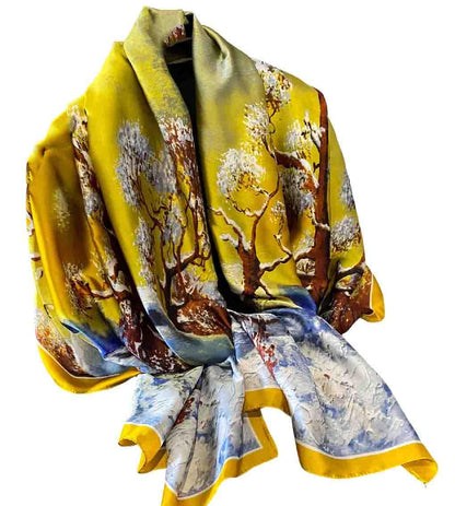 Acotavie Scarfs for Women Dressy Fashion Scarves Long Floral Pattern Scarf