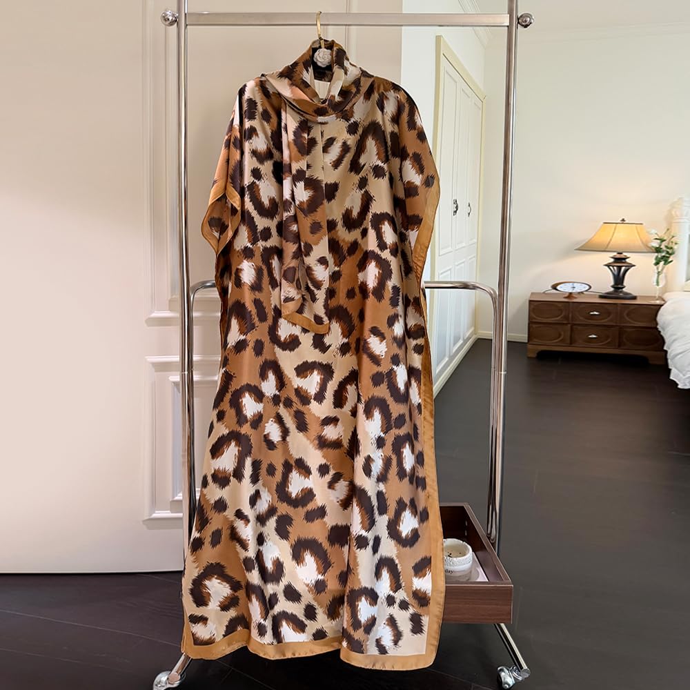 Moo Moos for Women Kaftan Dresses+Scarf for Women Plus Size Bathing Suit Cover up Caftan Maxi Beach Dresses