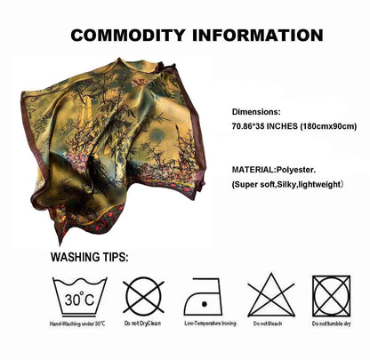 Acotavie Scarfs for Women Dressy Fashion Scarves Long Floral Pattern Scarf