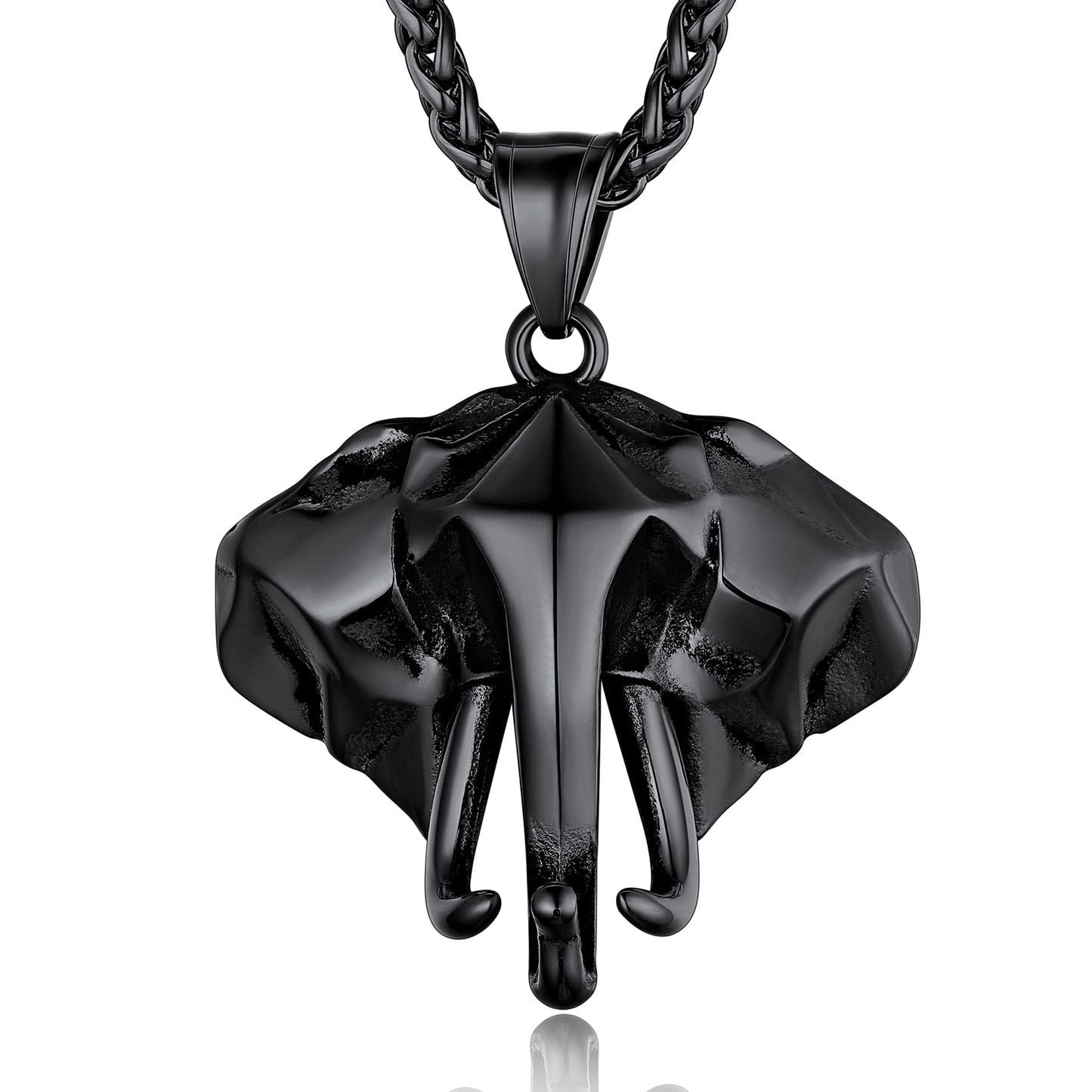 GOLDCHIC JEWELRY Africa Map Necklace for Men, Stainless Steel African Tribal/Egyptian Eye of Horus/I LOVE AFRICA/Elephant Map Hiphop Jewelry Unisex with 22'+2'Adjustable Chain