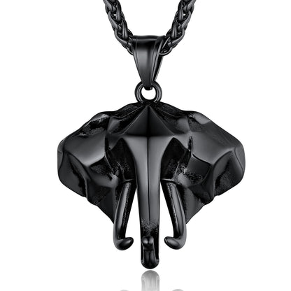 GOLDCHIC JEWELRY Africa Map Necklace for Men, Stainless Steel African Tribal/Egyptian Eye of Horus/I LOVE AFRICA/Elephant Map Hiphop Jewelry Unisex with 22'+2'Adjustable Chain
