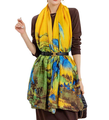 Acotavie Scarfs for Women Dressy Fashion Scarves Long Floral Pattern Scarf