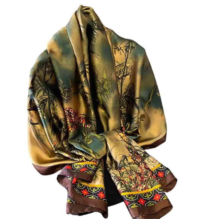 Acotavie Scarfs for Women Dressy Fashion Scarves Long Floral Pattern Scarf