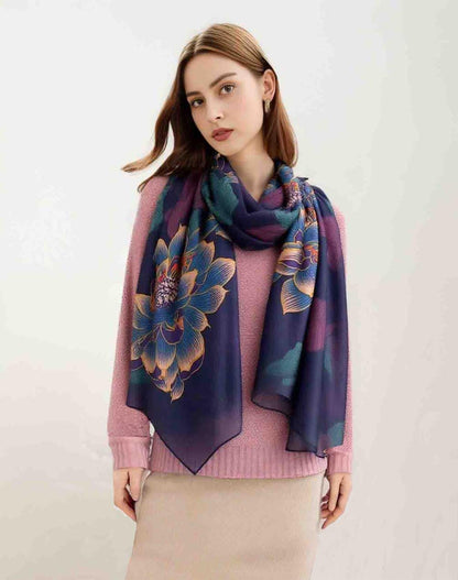Acotavie Scarfs for Women Dressy Fashion Scarves Long Floral Pattern Scarf