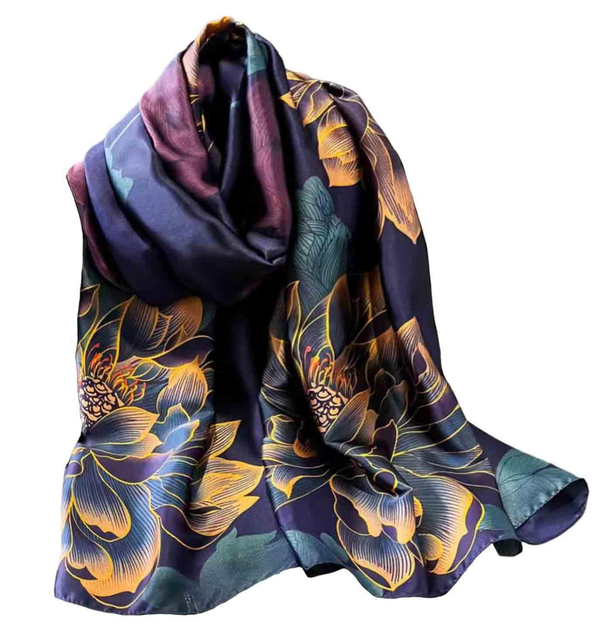 Acotavie Scarfs for Women Dressy Fashion Scarves Long Floral Pattern Scarf