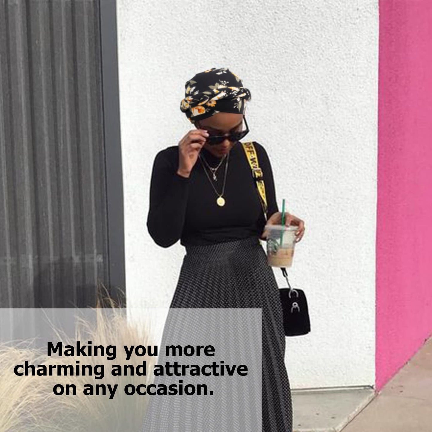 African Women Turban Caps Pre-Tied Twisted Turbans Head Scarf for Women Hair Wraps Cover Beanie Cancer Chemo Headwear