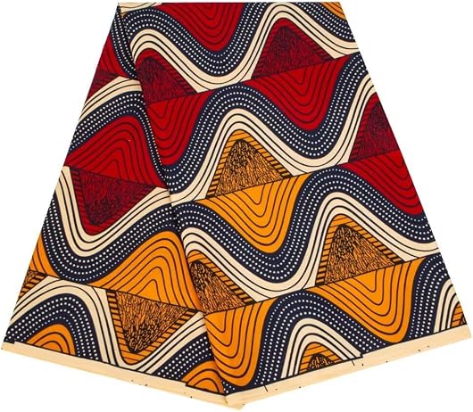 Kente nyama African Ankara Prints Wax Fabric 3 Yard African Fabric for Party Dress Craft DIY Sewing Textile Polyester Nigeria Tissu