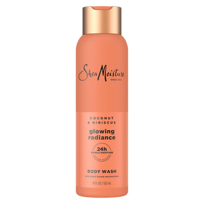 SheaMoisture African Black Soap Body Wash Calm and clearing body wash for 24H Visible Moisture for Healthy, Glowing 18 Oz