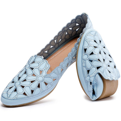 HEAWISH Women's Floral Ballet Flats Slip On Dress Shoes