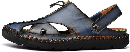 Shaire Men'S Sandals Outdoor Leather Closed Toe Beach Shoes