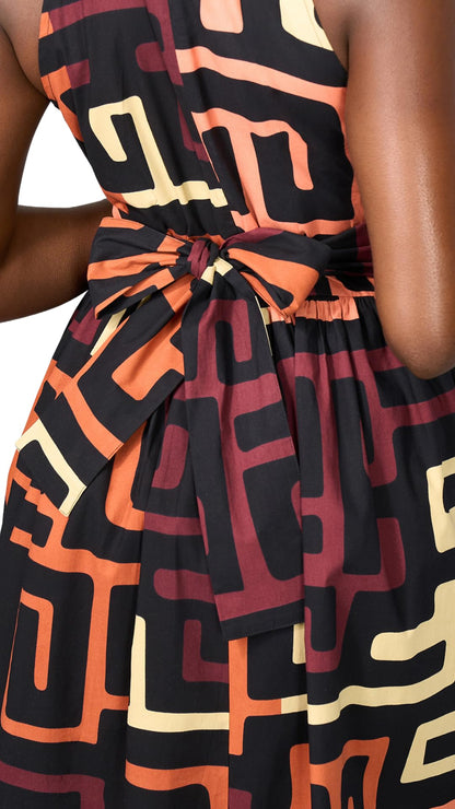 D'IYANU | Ronke African Print Dress for Women – Elegant African Attire – Ankara & Kente Dress in Regular & Plus Sizes