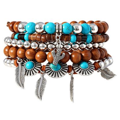 Gothic Bracelet Adjustable Punk Braided Leather Multilayer Grunge Set Bracelets Emo Metal Cuff Wrap Bangles Meaningful Gift